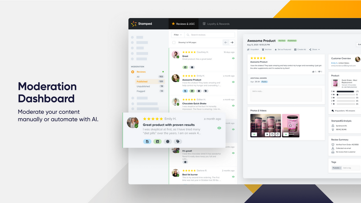 Stamped Product Reviews & UGC